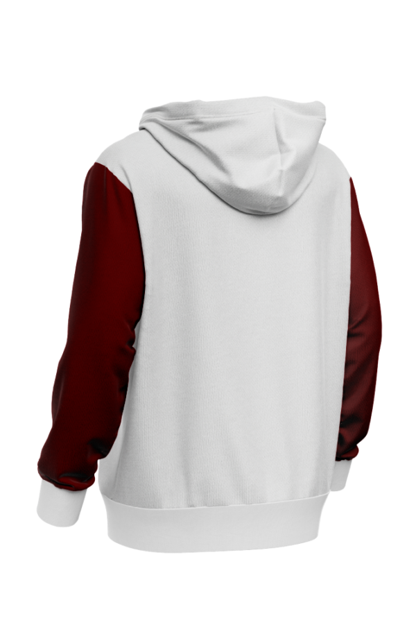 White Red Hoodie back